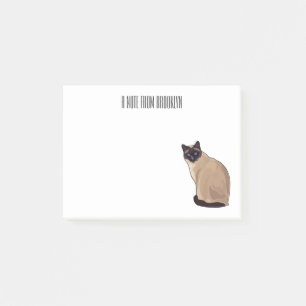 Post-it® Siamese cat cartoon