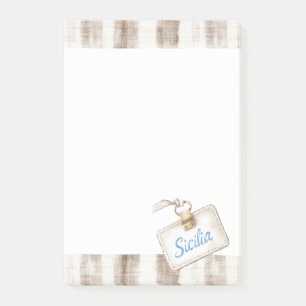 Post-it® Sicile Crème Brun Rustique Rayures