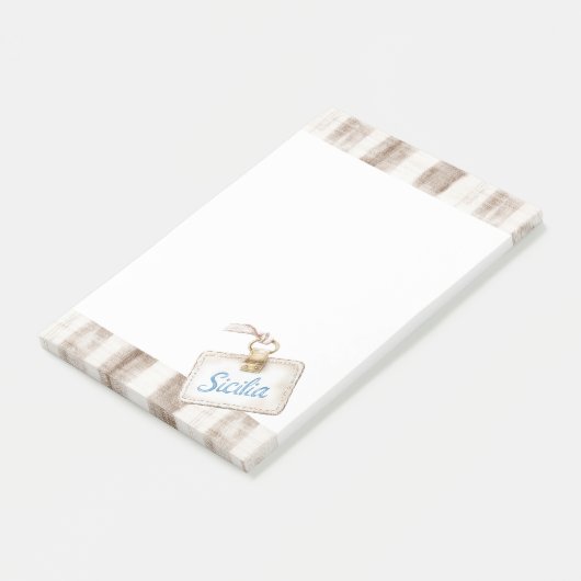 Post-it® Sicily Cream Rustic Brown Stripes (Incliné)