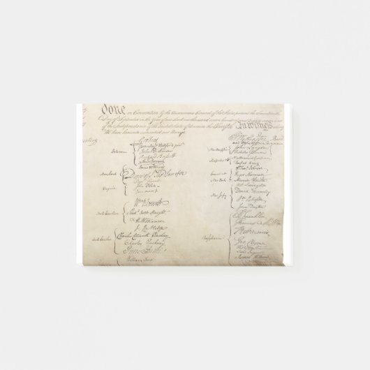 Post-it® Signature de la Constitution des États-Unis (Devant)