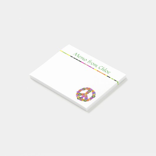 Post-it® Signature de paix de (Incliné)