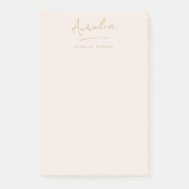 Post-it® Signature Monogramme Simple Feminine Blush Pink Go (Devant)