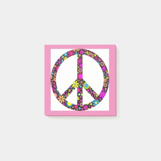 Post-it® SIGNE DE PAIX FLORALE super (Devant)