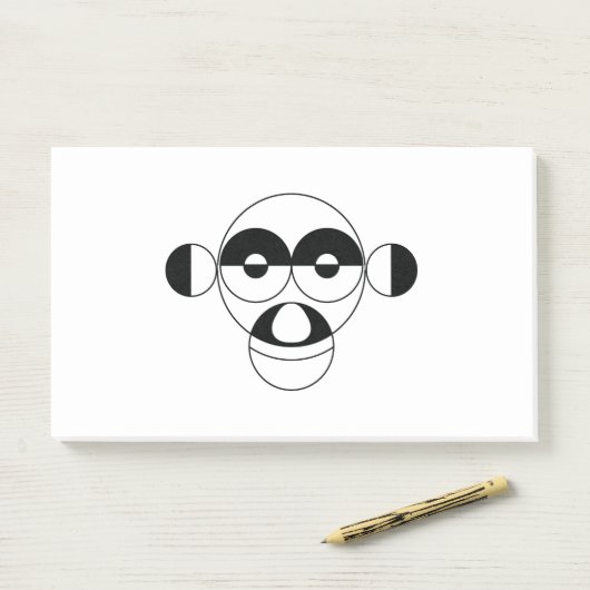 Post-it® Signe de singe (Sur un bureau)