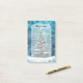 Post-it® Silent Night Glow Bright Christmas Forest Tree (Sur un bureau)