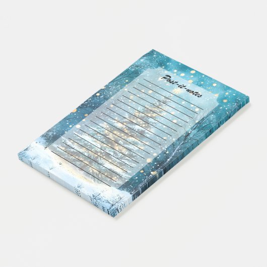 Post-it® Silent Night Glow Bright Christmas Forest Tree (Incliné)