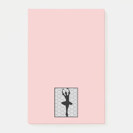 Post-it® Silhouette Ballerina sur fond rose pâle (Devant)