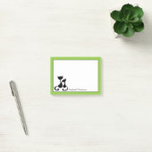 Post-it® Silhouette blanche de chats noirs de chaux (Bureau)