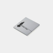 Post-it® Silhouette corbeau noir sur gris (Incliné)