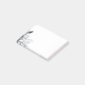 Post-it® Silhouette Crow Oiseau Noir Nature Art (Incliné)