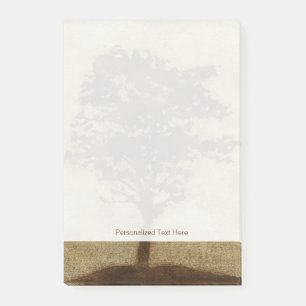 Post-it® Silhouette d'arbre sur l'arrière - plan en bronze