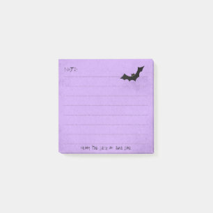 Post-it® Silhouette de batte de Halloween au-dessus du