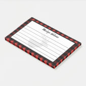 Post-it® Silhouette de cerf rustique & Buffalo Check Plaid (Incliné)