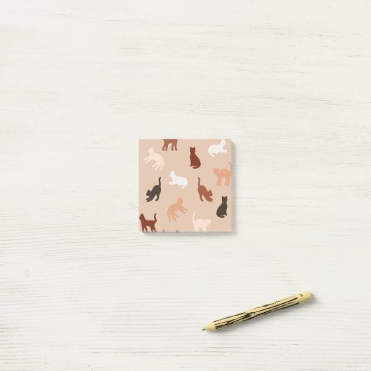 Post-it® Silhouette de chat (Sur un bureau)