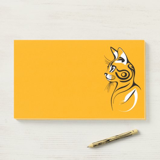 Post-it® Silhouette de chat (Sur un bureau)