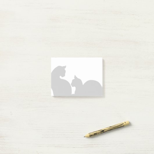 Post-it® Silhouette de chats (Sur un bureau)