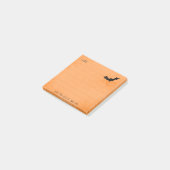 Post-it® Silhouette de chauve-souris d'Halloween sur Orange (Incliné)