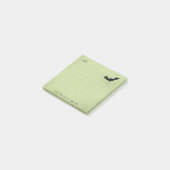 Post-it® Silhouette de chauve-souris d'Halloween sur vert - (Incliné)