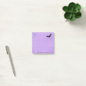 Post-it® Silhouette de chauve-souris d'Halloween sur violet (Bureau)