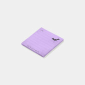 Post-it® Silhouette de chauve-souris d'Halloween sur violet (Incliné)