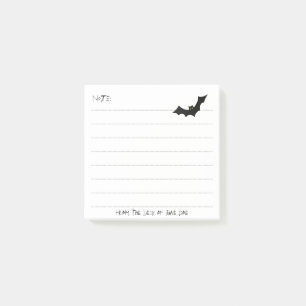 Post-it® Silhouette de chauve-souris noire Halloween - Note