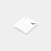 Post-it® Silhouette de chauve-souris noire Halloween - Note (Incliné)