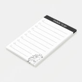 Post-it® Silhouette de cheval artistique moderne en noir & (Incliné)