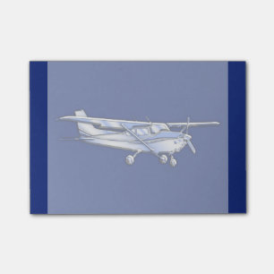 Post-it® Silhouette de Chrome Cessna de l'aéronef volant en