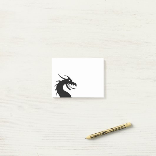 Post-it® Silhouette de dragon chinois de Florence (Sur un bureau)
