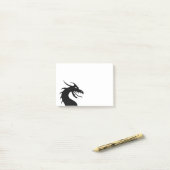 Post-it® Silhouette de dragon chinois féroce (Sur un bureau)