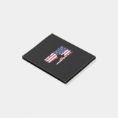 Post-it® Silhouette de drapeau américain de Yorkie (Incliné)