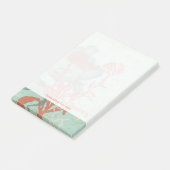 Post-it® Silhouette de Fleurs rouges sur Arrière - plan Tur (Incliné)