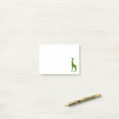 Post-it® Silhouette de la Girafe verte (Sur un bureau)