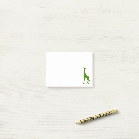 Post-it® Silhouette de la Girafe verte (Sur un bureau)