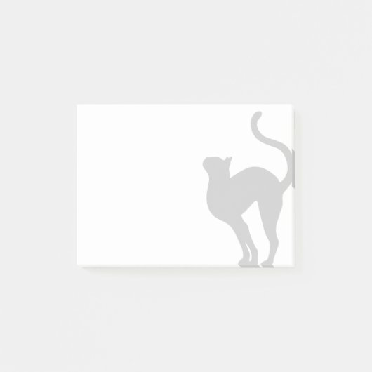 Post-it® Silhouette de position de chat (Devant)