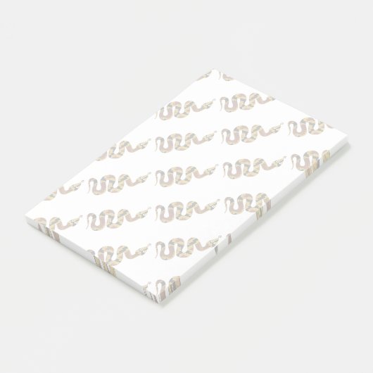 Post-it® Silhouette de serpent marron et or (Incliné)