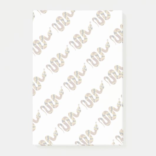 Post-it® Silhouette de serpent marron et or (Devant)