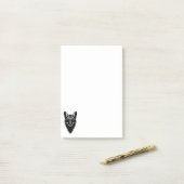 Post-it® Silhouette de visage de renard (Sur un bureau)