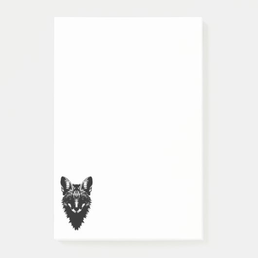 Post-it® Silhouette de visage de renard (Devant)