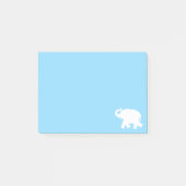 Post-it® Silhouette d'éléphant blanc sur bleu clair (Devant)