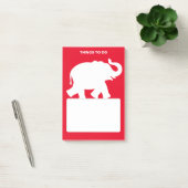 Post-it® Silhouette d'éléphant blanc sur des choses à faire (Bureau)