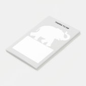 Post-it® Silhouette d'éléphant sur des choses à faire gris (Incliné)