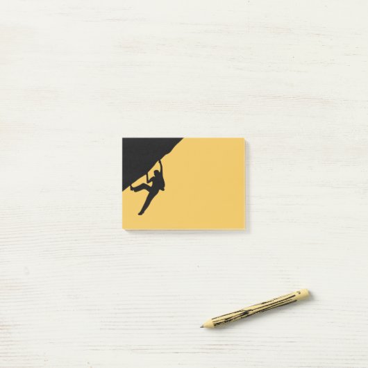 Post-it® Silhouette d'escalade de roche (Sur un bureau)