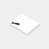 Post-it® Silhouette du chien de berger allemand sautant (Incliné)