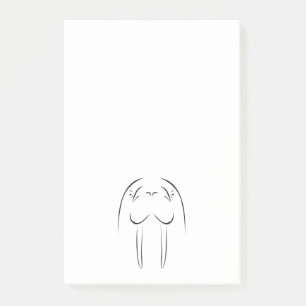 Post-it® Silhouette du visage de Walrus