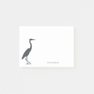 Post-it® silhouette Great Blue Heron Egret personnalisé