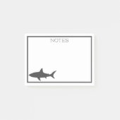 Post-it® Silhouette grise nautique de requin (Devant)