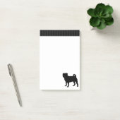 Post-it® Silhouette noire de carlin - conception simple de (Bureau)