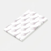 Post-it® Silhouette noire et rose chaud de la Girafe (Incliné)