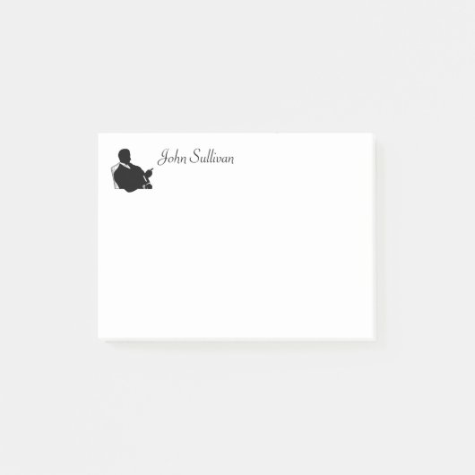 Post-it® Silhouette posée par professionnel vintage (Devant)